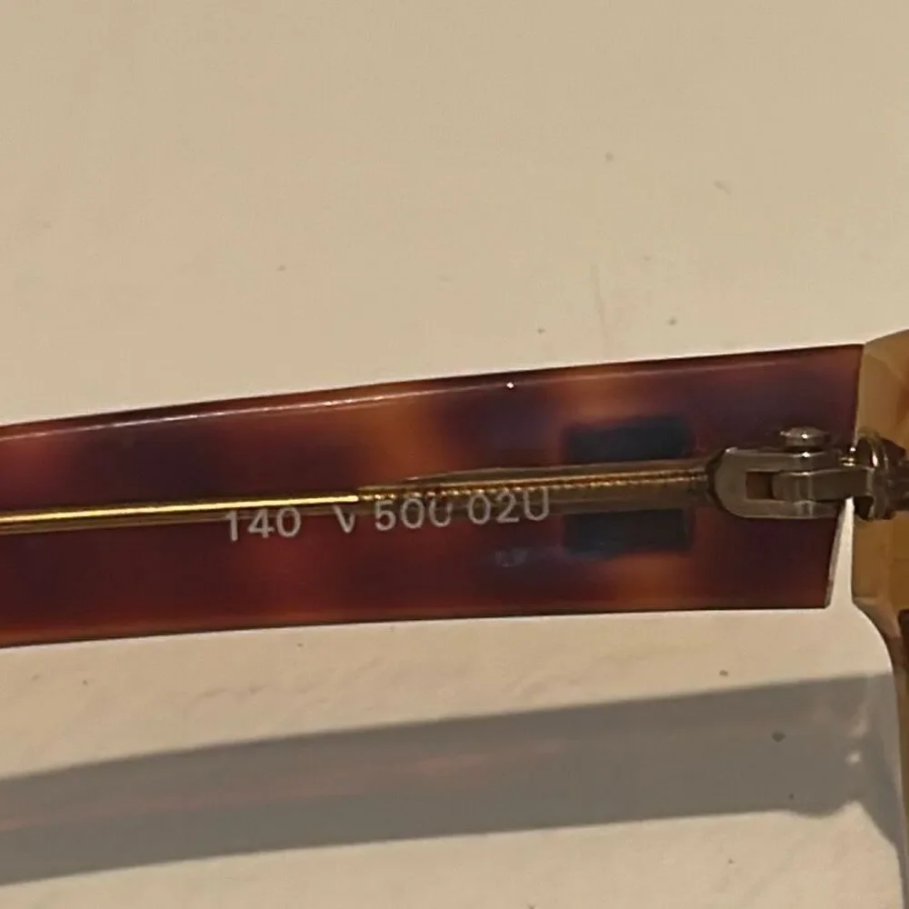 Vintage 1980s Laura Biagiotti Sunglasses Brown Rhinestone Tortoise Shell Frames